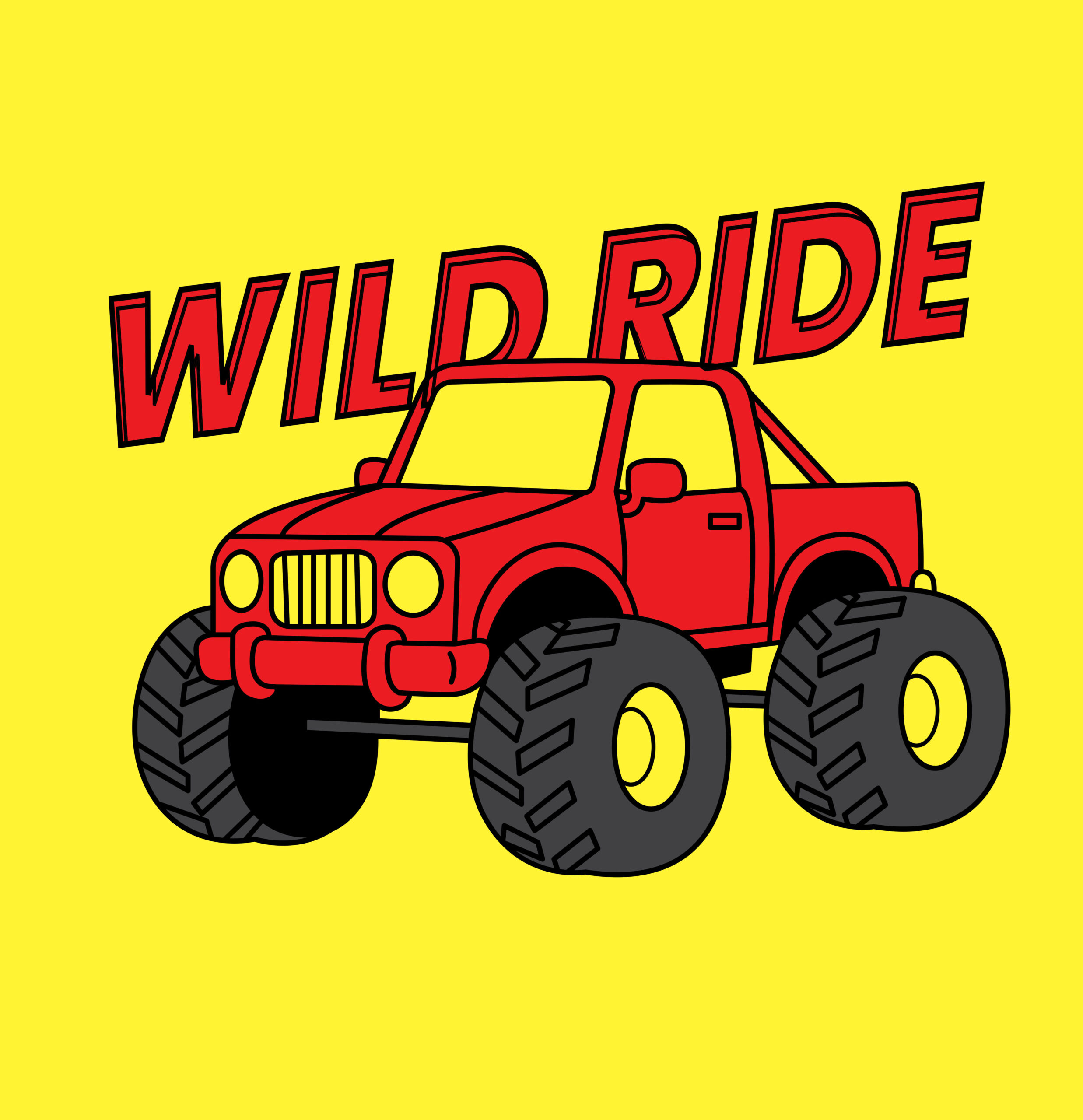 Wild Ride Monster Truck Boys Shorts Set