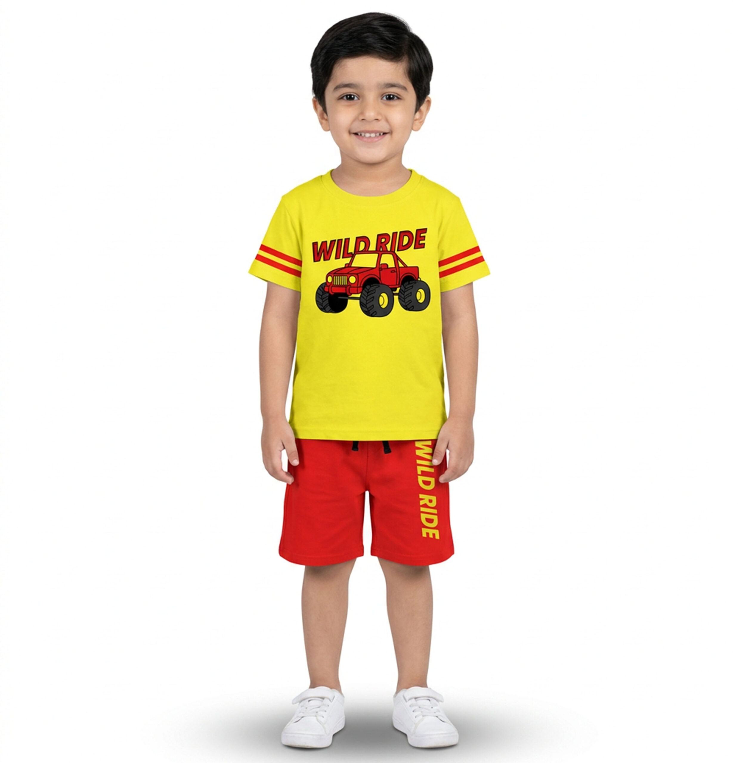 Wild Ride Monster Truck Boys Shorts Set