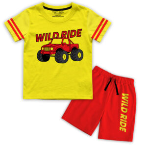 Wild Ride Monster Truck Boys Shorts Set